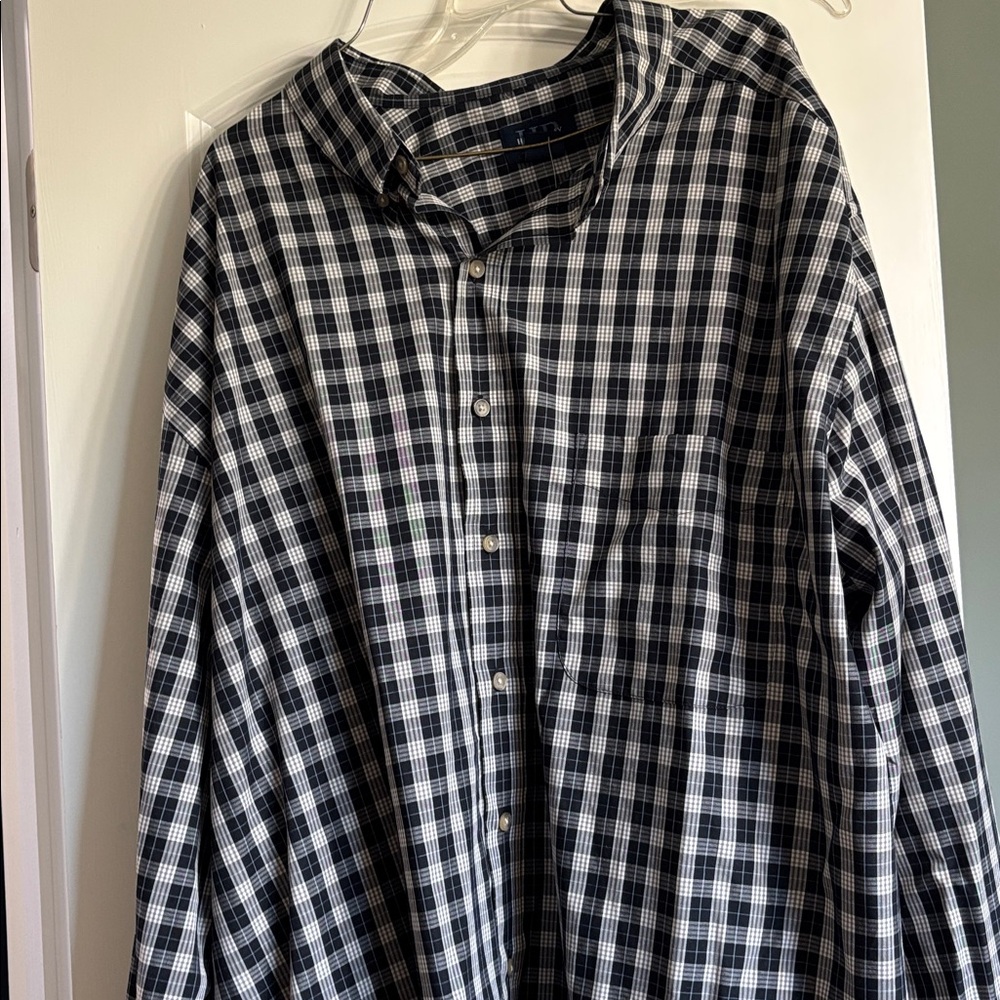 Harbor Bay Black and White Plaid Shirt